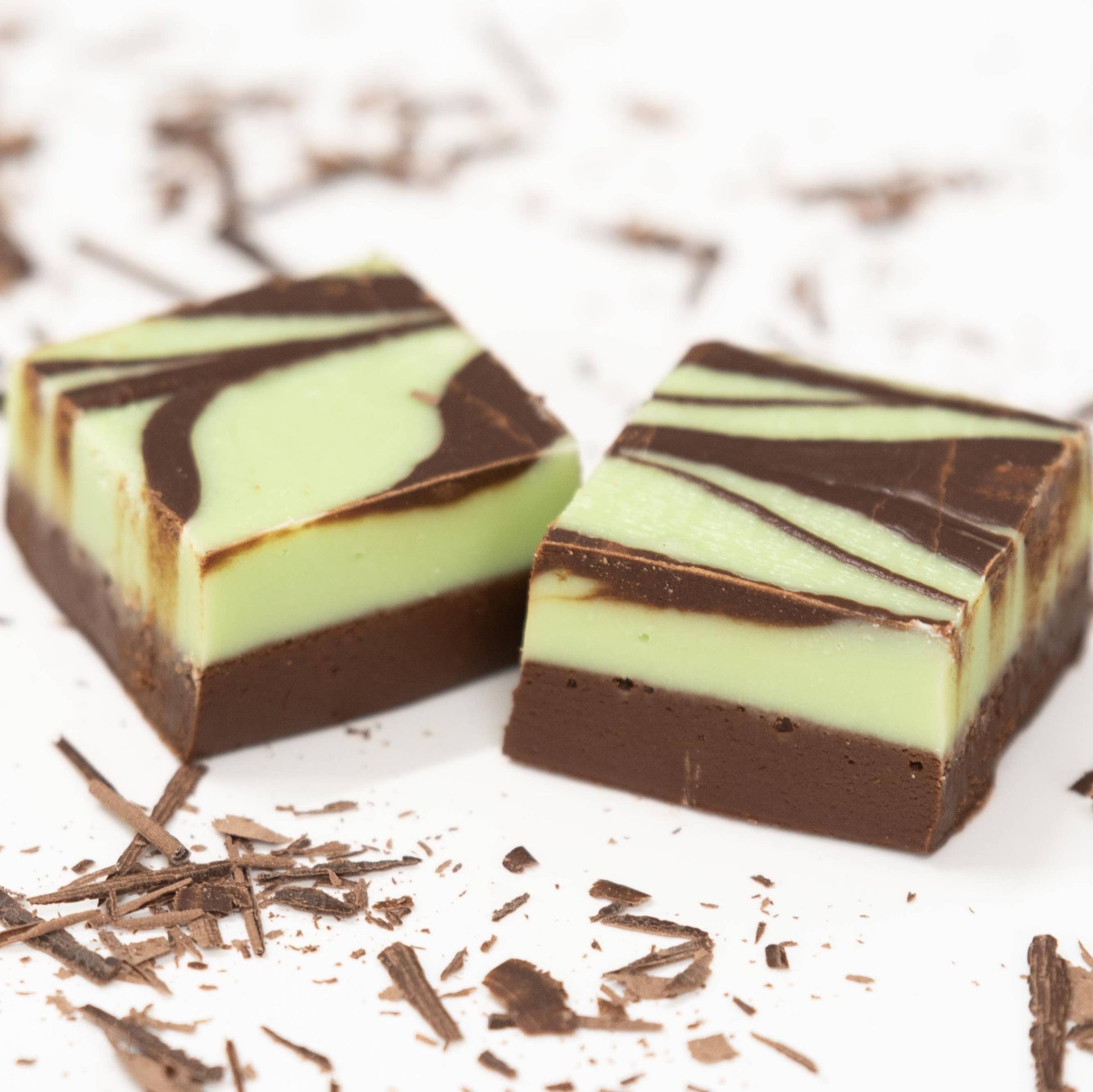 Valley Fudge - Mint Chocolate Swirl Fudge (1/2 lb Package)