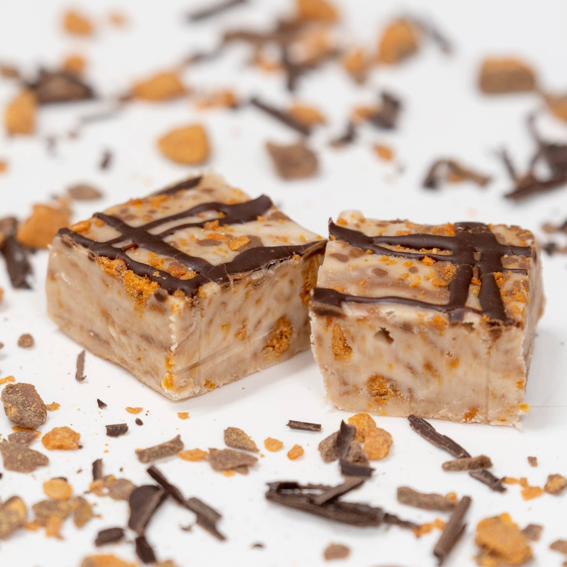 Valley Fudge - Vanilla Fudge with Butterfinger Pieces (1/2 lb Package)