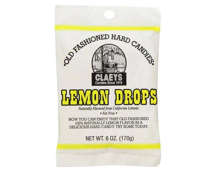 Claeys Old Fashioned Lemon Drop Hard Candies, 6 oz.