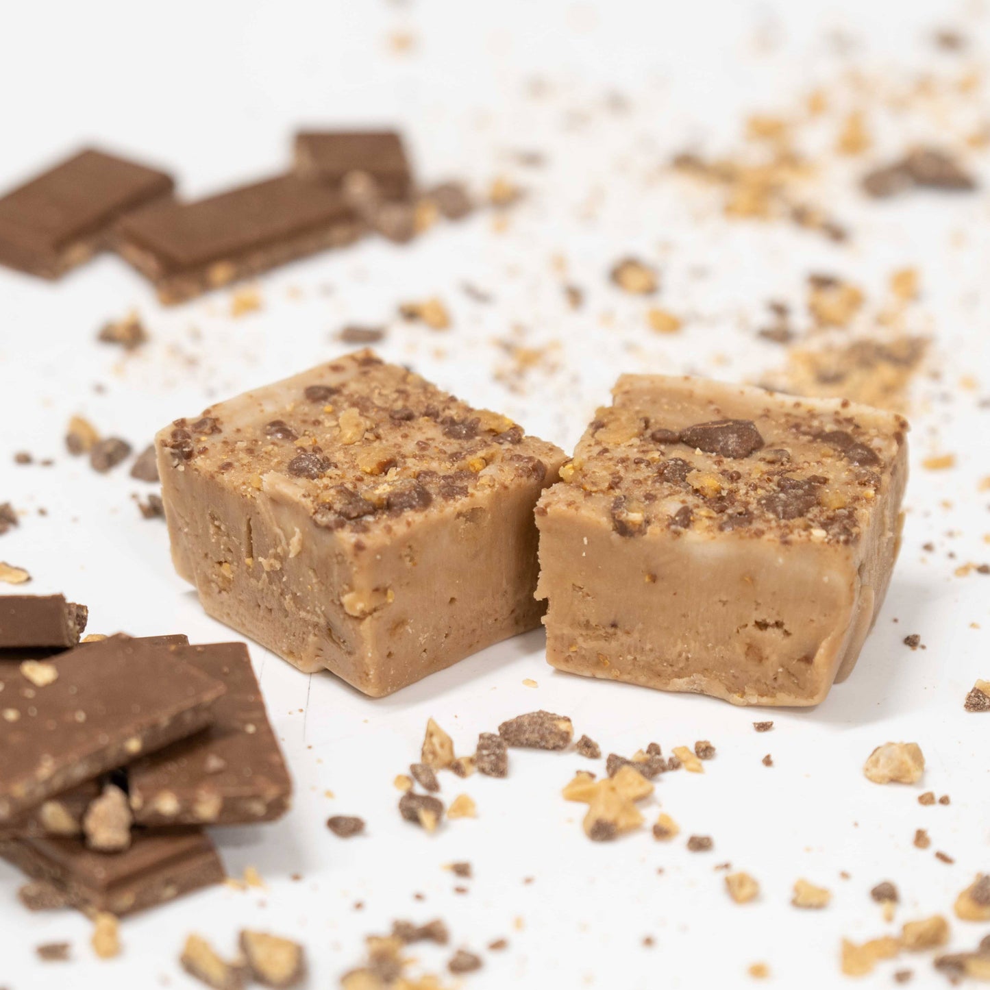 Valley Fudge & Candy - English Toffee Crunch Fudge (1/2 lb Package)