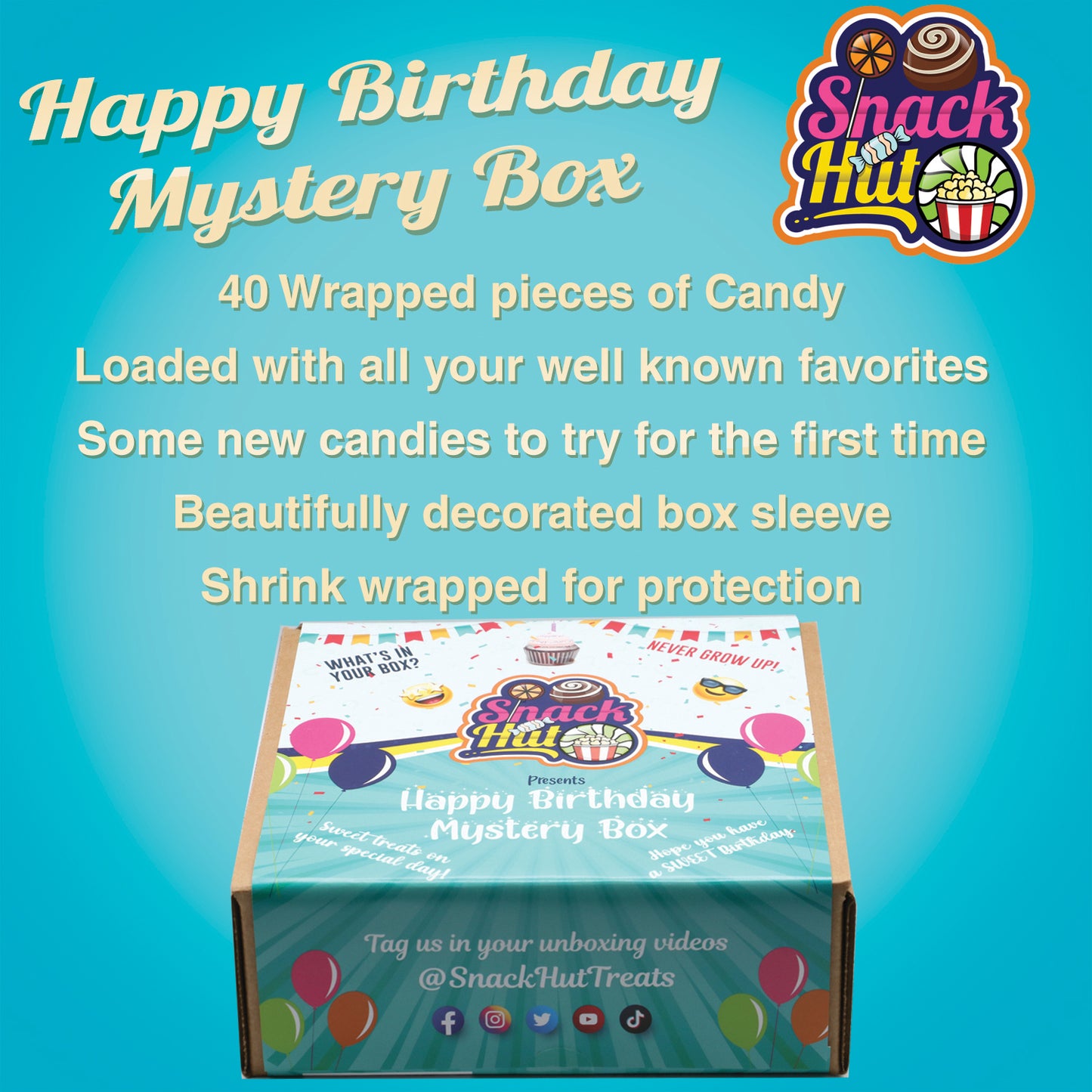 Snack Hut Happy Birthday Mystery Box