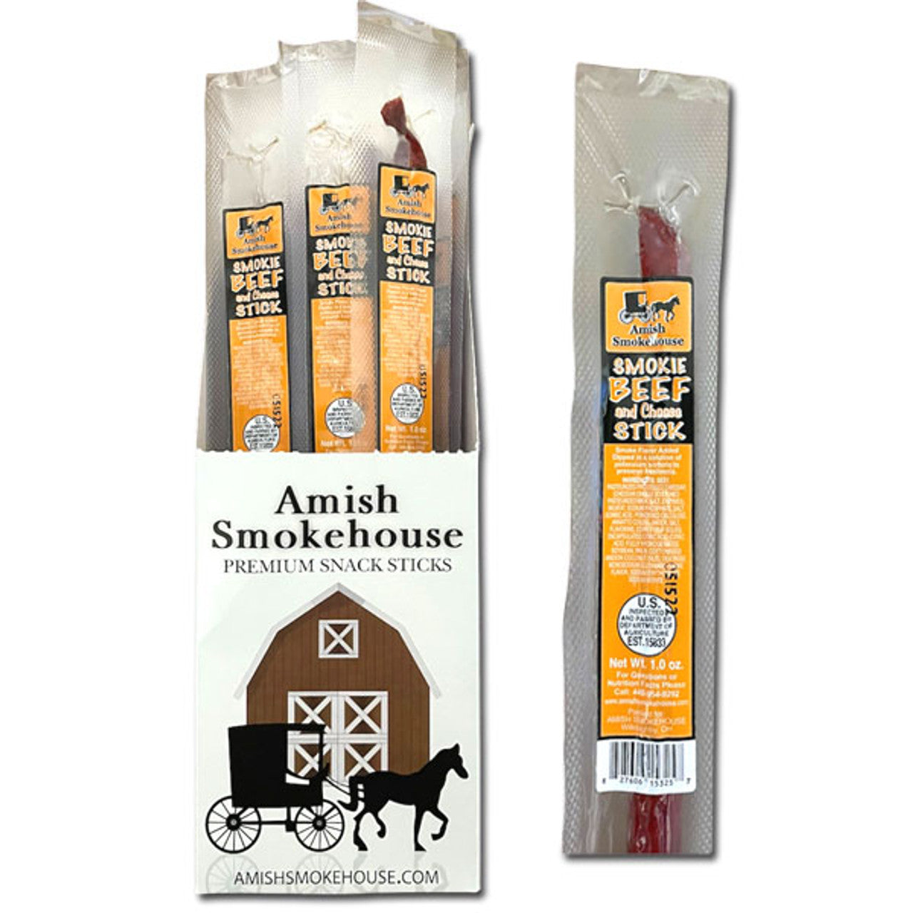 Amish Smokehouse Beef & Cheese Snack Stick