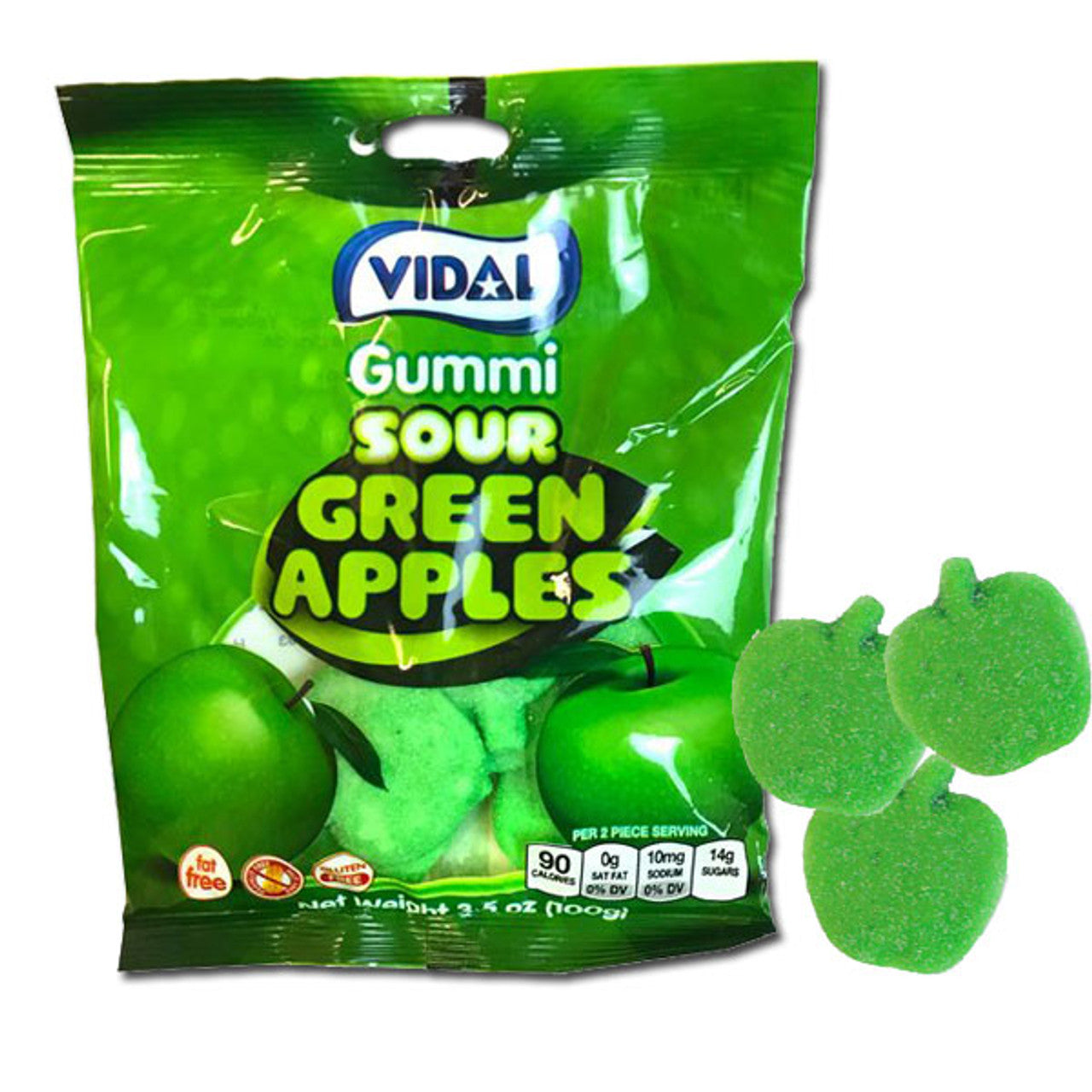 Gummi Sour Green Apples 3.5oz