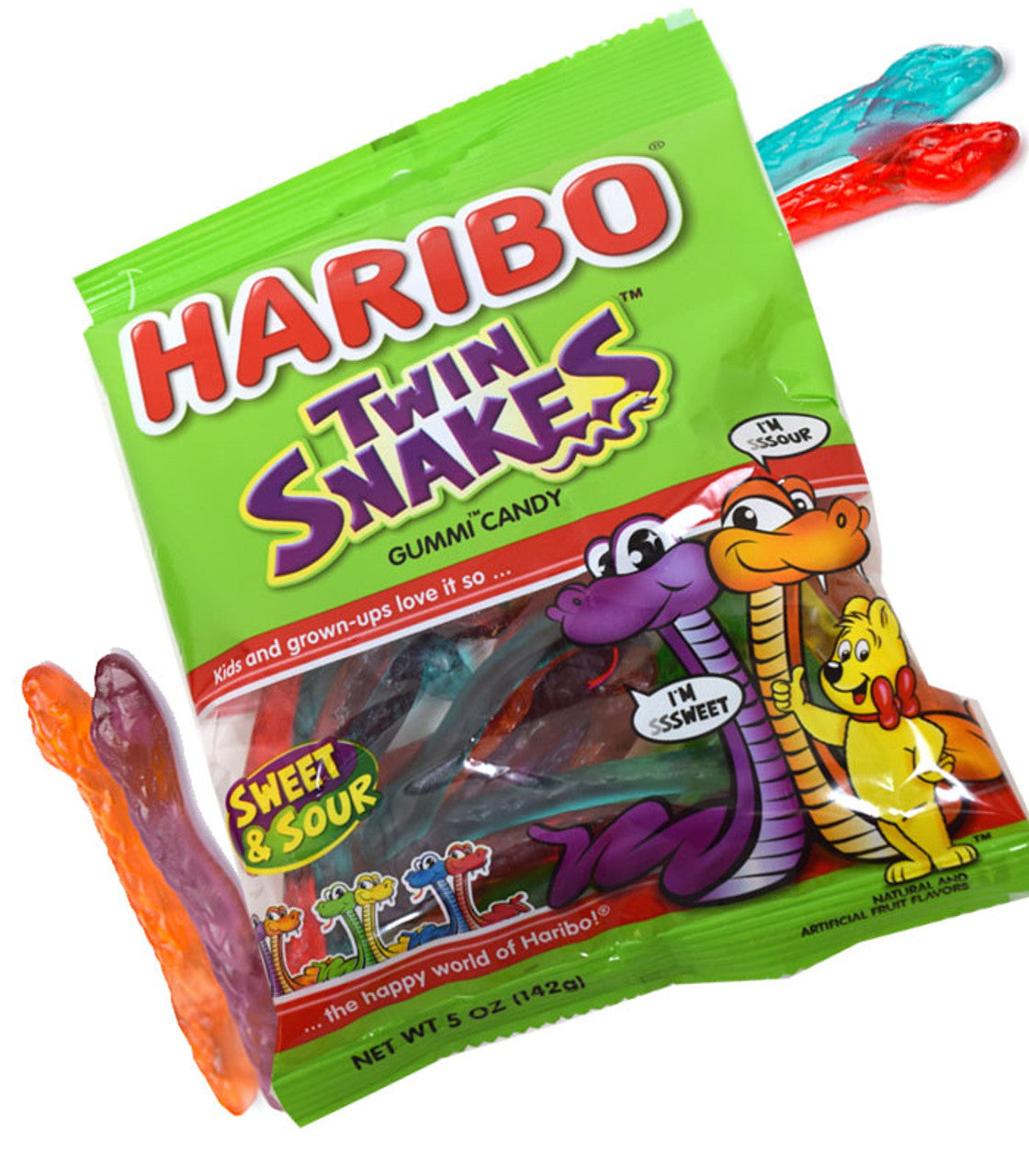 Haribo Twin Gummi Snakes 4oz Bag