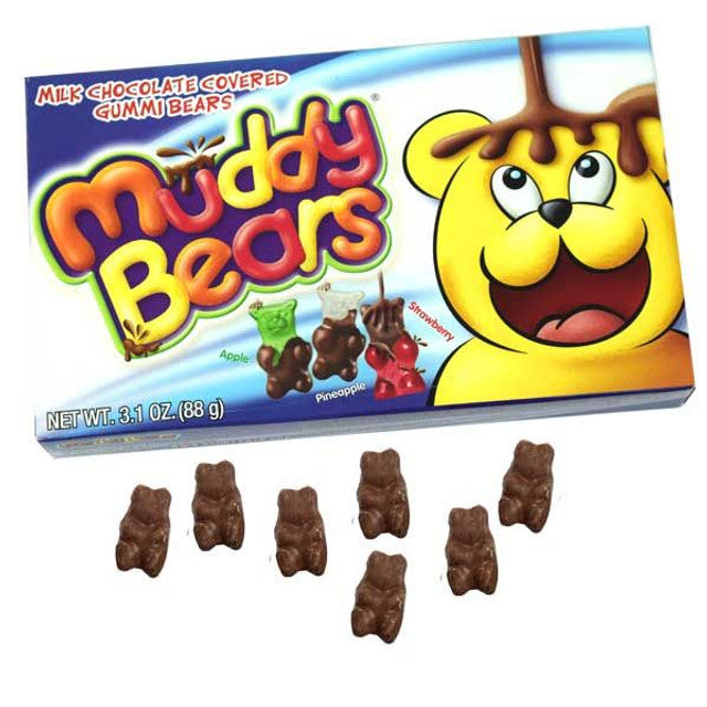 Muddy Chocolate Gummi Bears 3.1oz Box