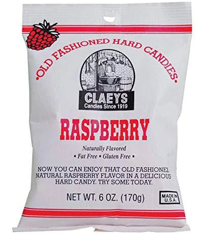 Claeys Hard Candies, Old Fashioned, Raspberry - 6 oz