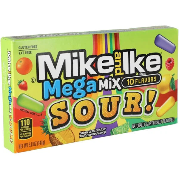 Mike And Ike Sour Mega Mix, 4.25 oz Theater Box